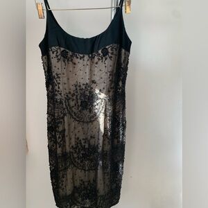 Adrianna Papell Black beaded  Evening Dress size 6